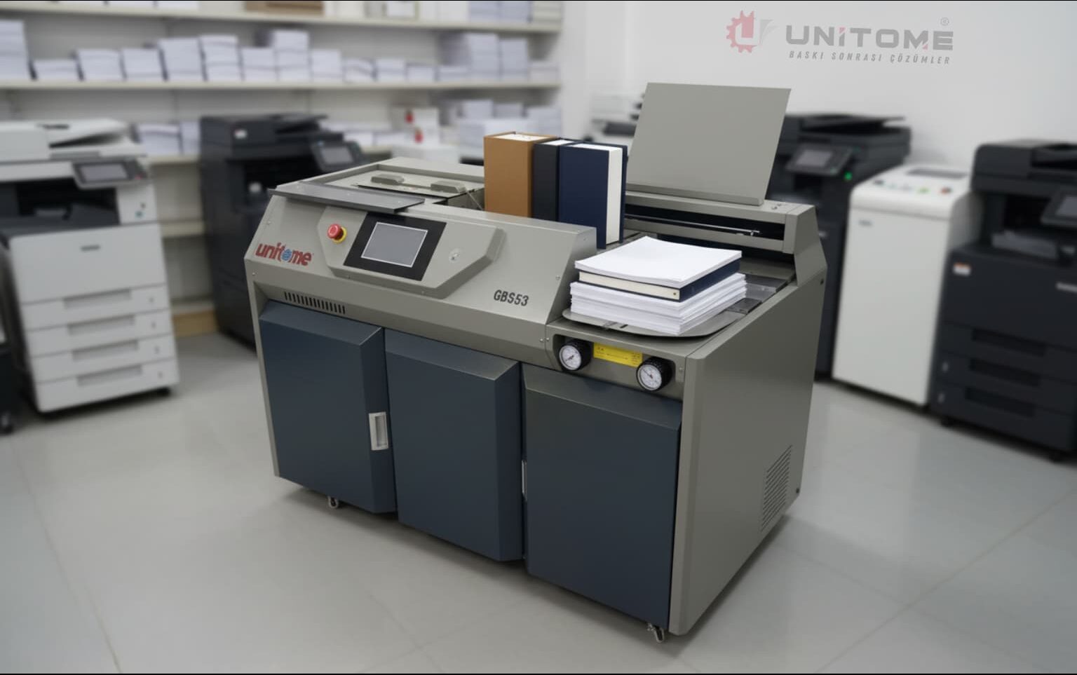 Unitome GB53 ısısal ciltleme makinesi, işletmeler için ideal.
